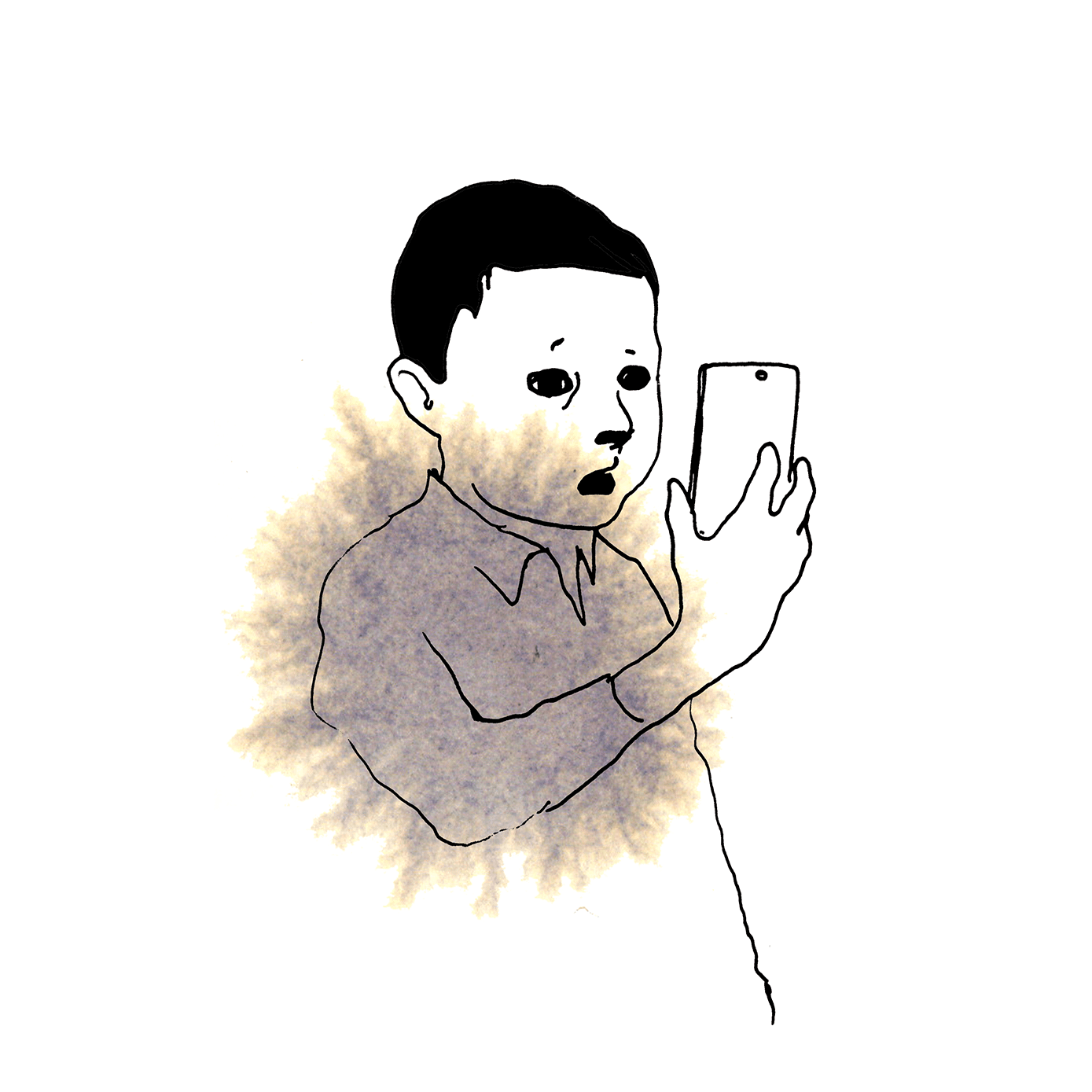 barn som håller i en mobiltelefon